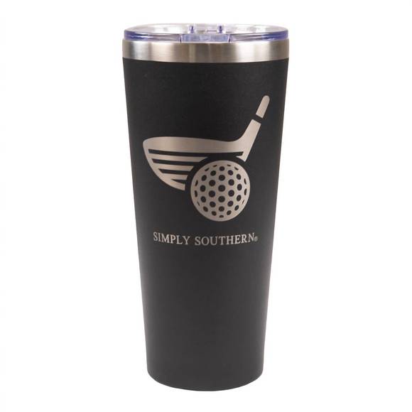 NEW SIMPLY SOUTHERN men's golf tumbler in black - Picture 1 of 1